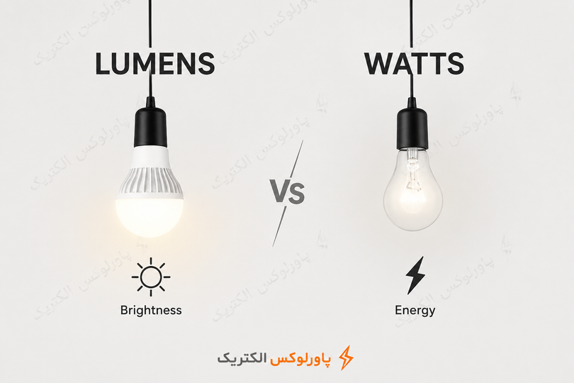 لومن چیست؟ تفاوت لومن، وات و شدت روشنایی | راهنمای تخصصی انتخاب چراغ و تجهیزات روشنایی